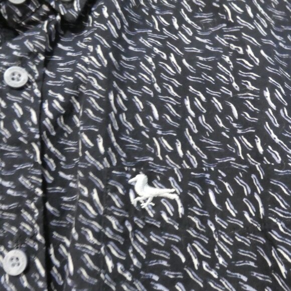 MODERN AMUSEMENT | medium | Stylish Dark Blue Patterned Shirt | Chest Pocket - Picture 6 of 16
